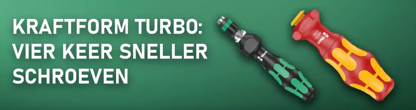 Kraftform Turbo: Vier keer sneller schroeven.